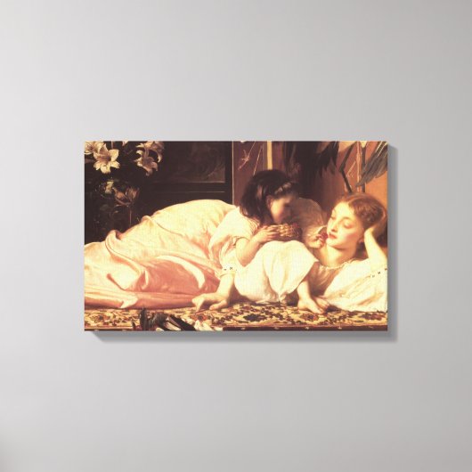 Moeder en kind (Vrouw en haar dochter) Canvas Afdruk (Voorkant)