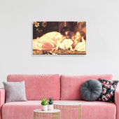 Moeder en kind (Vrouw en haar dochter) Canvas Afdruk (Insitu (Woonkamer))
