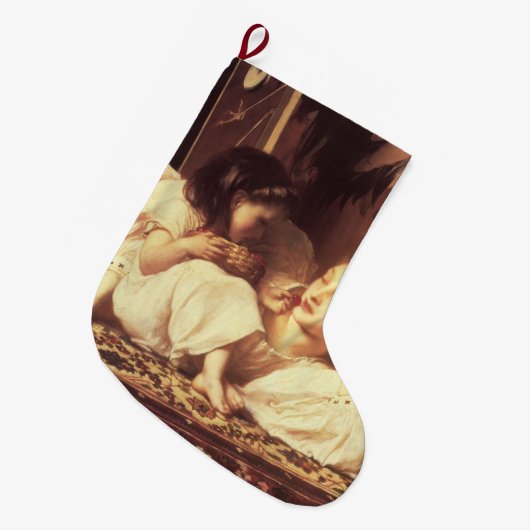 Moeder en kind (Vrouw en haar dochter) Grote Kerstsok (Voorkant (Hangend))