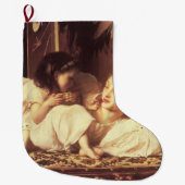 Moeder en kind (Vrouw en haar dochter) Grote Kerstsok (Voorkant)