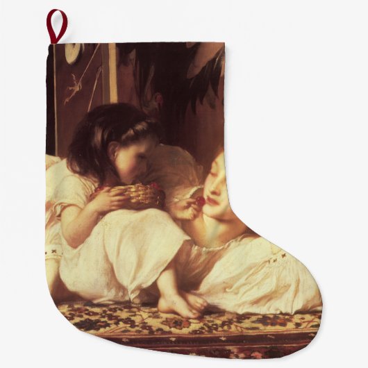 Moeder en kind (Vrouw en haar dochter) Grote Kerstsok (Voorkant)