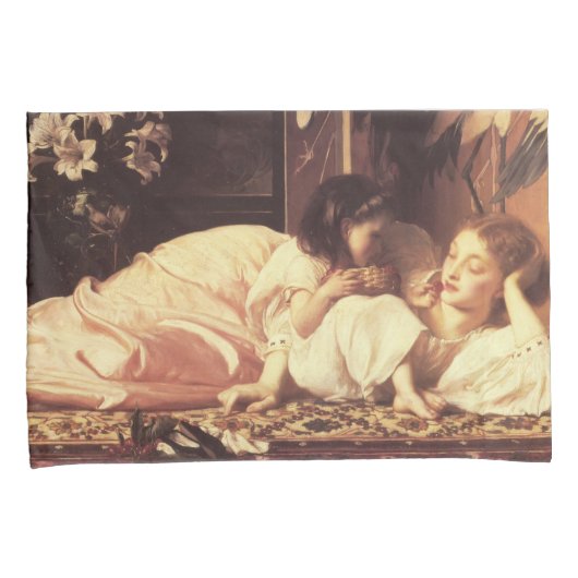 Moeder en kind (Vrouw en haar dochter) Kussensloop (Voorkant-Rechts)