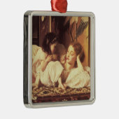 Moeder en kind (Vrouw en haar dochter) Metalen Ornament (Rechts)