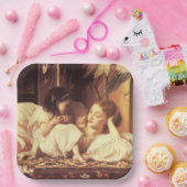 Moeder en kind (Vrouw en haar dochter) Papieren Bordje (Feest)