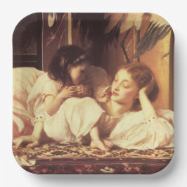 Moeder en kind (Vrouw en haar dochter) Papieren Bordje