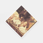 Moeder en kind (Vrouw en haar dochter) Servet (Hoek)