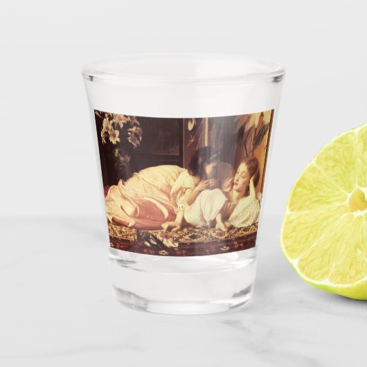 Moeder en kind (Vrouw en haar dochter) Shot Glas (Voorkant)