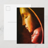 Moeder en Kind Wanddecoratie Briefkaart (Voorkant / Achterkant)
