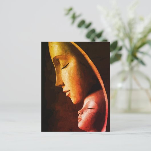 Moeder en Kind Wandkunst Briefkaart (Staand voorkant)