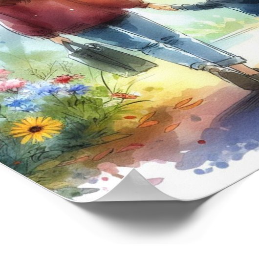 Moeder en Kind Wandkunst Poster (Hoek)