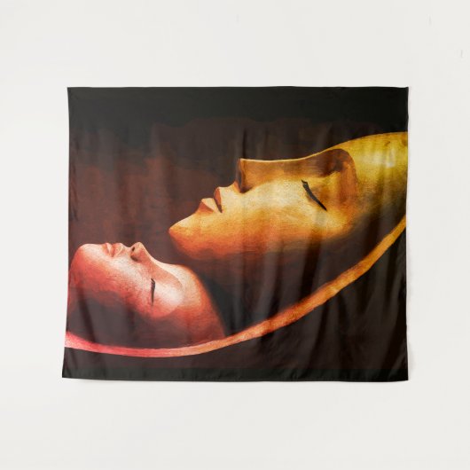 Moeder en Kind Wandkunst Wandkleed (Voorkant (horizontaal))