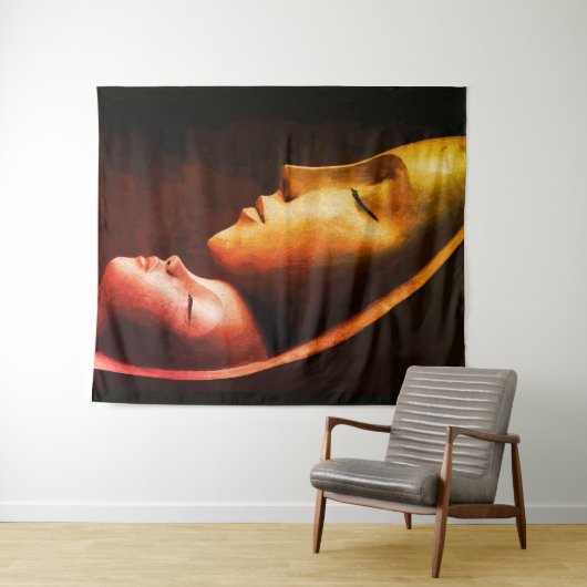 Moeder en Kind Wandkunst Wandkleed (In Situ (horizontaal))