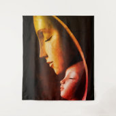 Moeder en Kind Wandkunst Wandkleed (Voorkant)