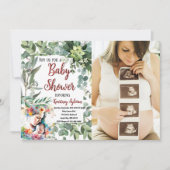 Moeder en Kind Waterverf Foto Baby shower Kaart (Voorkant)