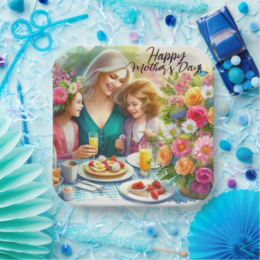 Moeder en Kinder Happy Moederdag Paper Bord (Feest)