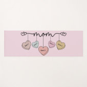 Moeder en Kinder namen Snoep Hart Yogamat (Voorkant (horizontaal))