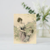 moeder- en kinderdansen briefkaart (Staand voorkant)
