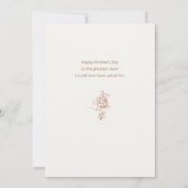  moeder en kinderen die wasgoed hangen feestdagenkaart (Achterkant)