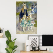 Moeder en kinderen, La Promenade, Renoir Poster (Thuiskantoor)
