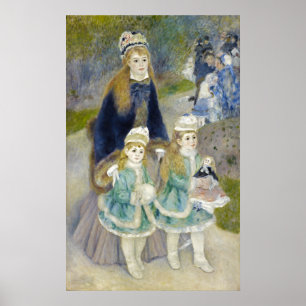 Moeder en kinderen, La Promenade, Renoir Poster