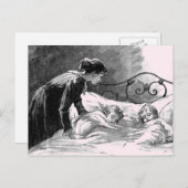 Moeder en kinderen Slaapend Briefkaart (Voorkant / Achterkant)