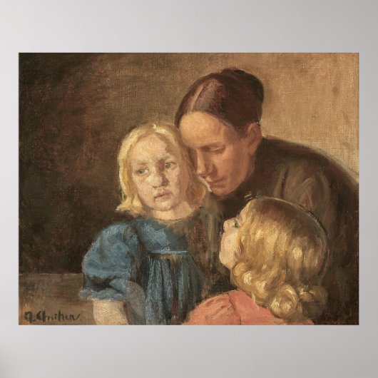 Moeder en kinderen van Ancher Poster (Voorkant)