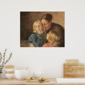 Moeder en kinderen van Ancher Poster (Keuken)