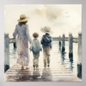 Moeder en kinderen van de zee poster (Voorkant)