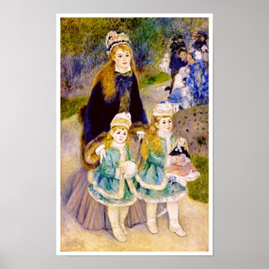 Moeder en kinderen van Renoir Poster (Voorkant)