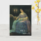 Moeder en Kinderen Vintage Kaart (Gele Bloem)