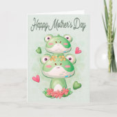 Moeder- en kinderkikkers voor moederdag kaart (Voorkant)