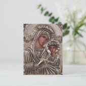 Moeder- en kinderpictogram, Madonna en Jezus in zi Briefkaart (Staand voorkant)