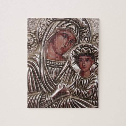 Moeder- en kinderpictogram, Madonna en Jezus in zi Legpuzzel (Verticaal)
