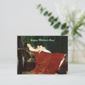 Moeder- en kinderretro-uitkijkblik negeren briefkaart (Staand voorkant)