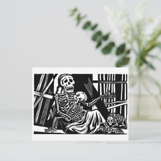 "Moeder- en kindskeletten" van Leopoldo Mendez Briefkaart (Staand voorkant)