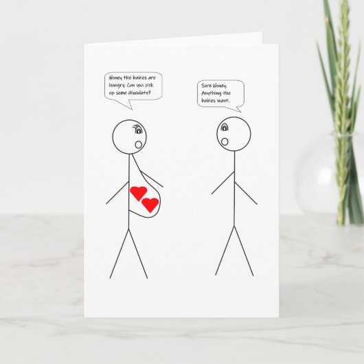 Moeder en/of vader om (tweelingen) te zijn - Choco Kaart (Voorkant)