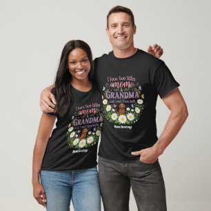 Moeder en oma twee titels bloem honden madeliefje t-shirt