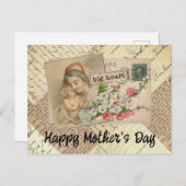  moeder- en onderwaterbloemen briefkaart (Voorkant / Achterkant)