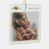 Moeder en pasgeboren foto keramisch ornament (Rechts)