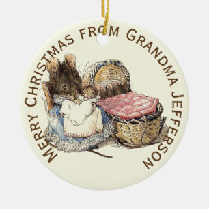 Moeder en pasgeboren kind Gepersonaliseerd Keramisch Ornament