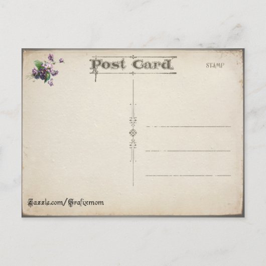 moeder en pasgeborene briefkaart (Achterkant)