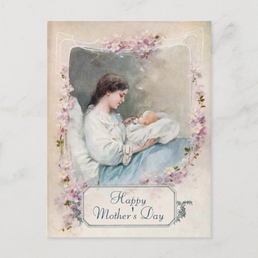   moeder en pasgeborene briefkaart (Voorkant)