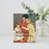 Moeder en Sara die de Baby bewonderen - Moederdag Briefkaart (Staand voorkant)