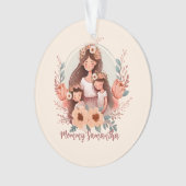 Moeder en twee dochters in het Lijst Ornament (voorkant)