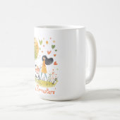 Moeder en tweeling op kinderwagen koffiemok (Voorkant rechts)