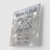 Moeder en Vader 25e zilveren huwelijksjubileum 201 Vierkante Klok (Hoek)