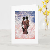 Moeder en vader dansen Kaart (Gele Bloem)