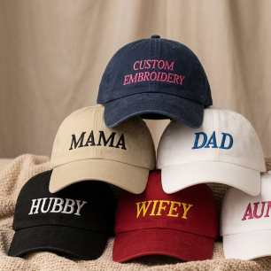 Moeder en Vader Modern Wifey en Hubby Aangepast Geborduurde Pet