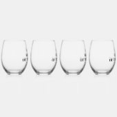 Moeder en vader van de bruid en bruidegom bruiloft wijnglas zonder voet (Rechts)