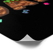 Moeder en vader van de jarige Pixel Game Matchin Poster (Hoek)